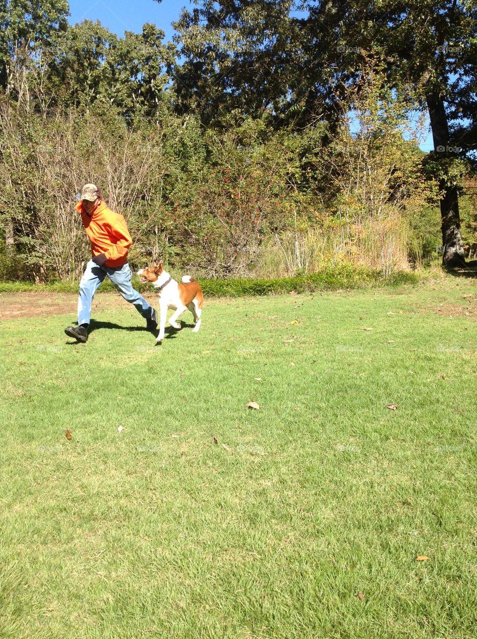 Playing Outdoors with Pet