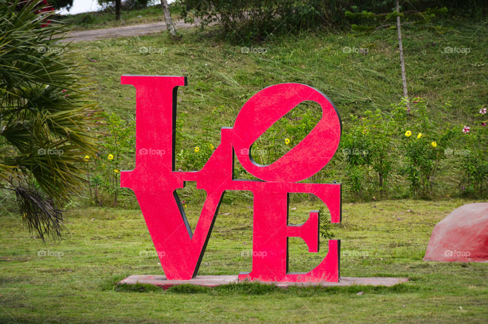 Love park at Khao Kor,Petchaboon,Thailand