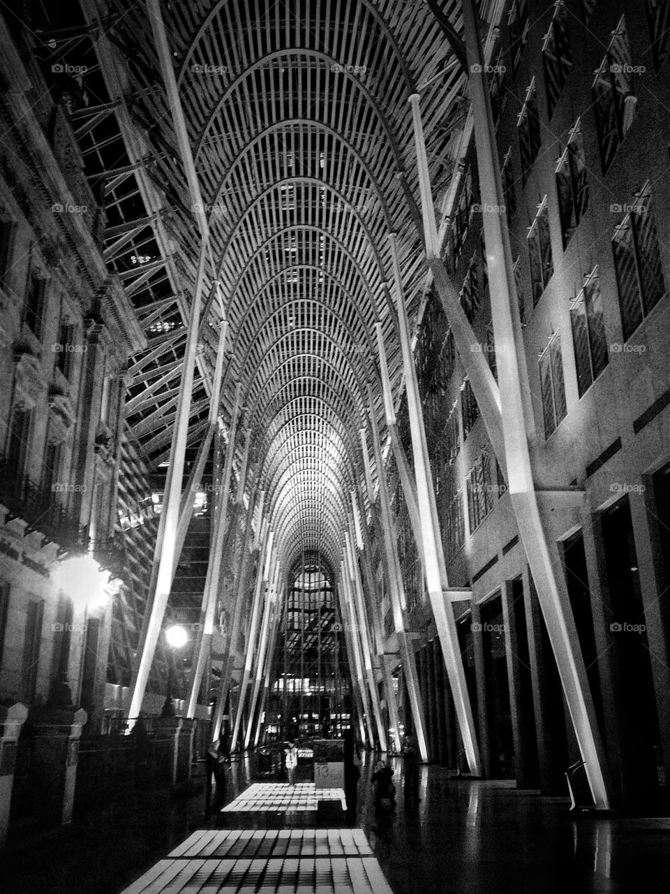 Black and white architecture