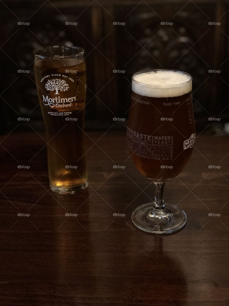 Drinks in a London pub