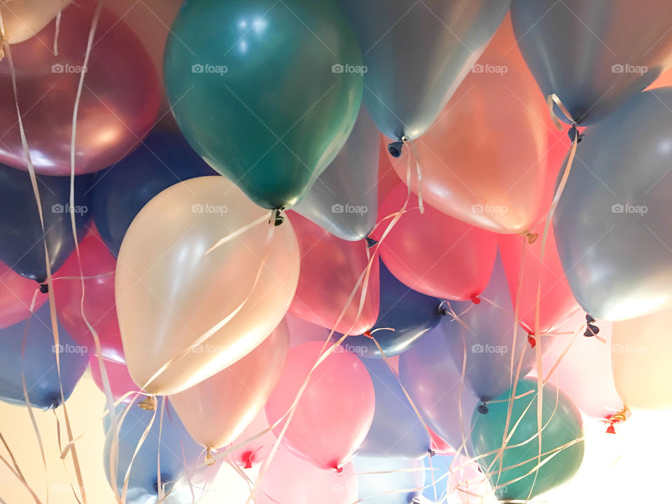 Close-up of colorful balloons