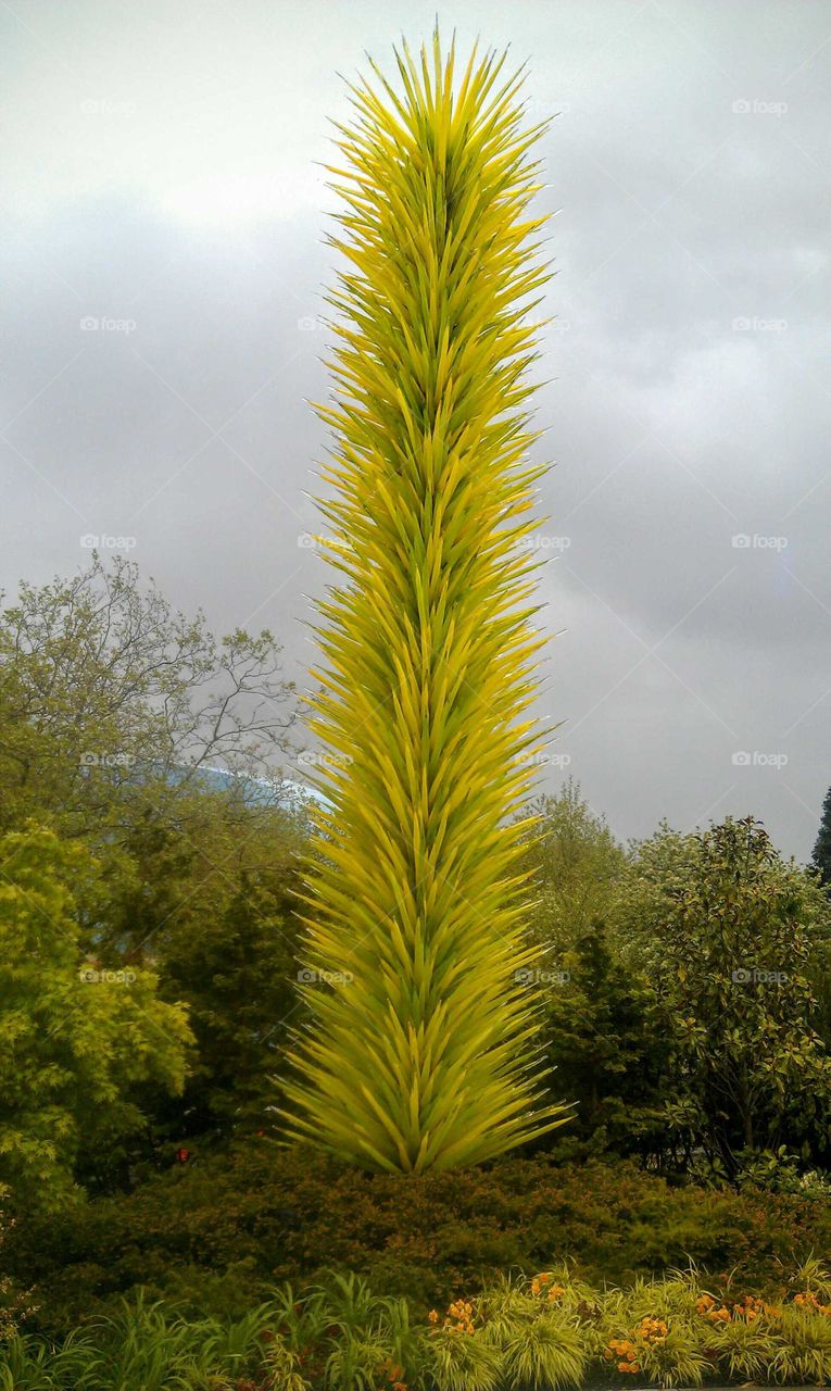 Blown glass tree art