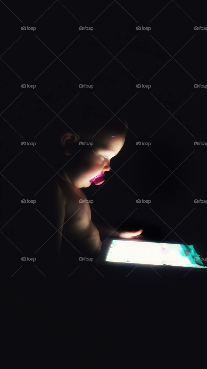 Toddler with Ipad