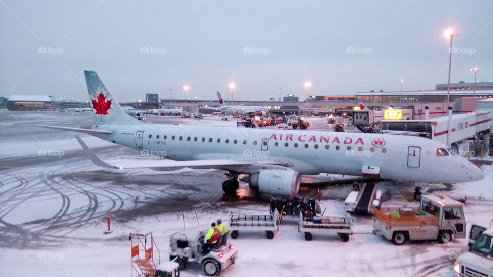 Toronto Pearson airport during the
