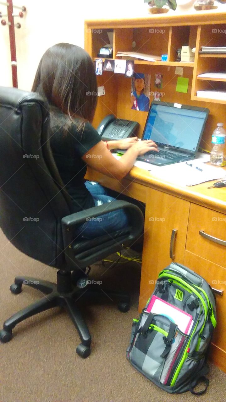 Office Workers from Behind