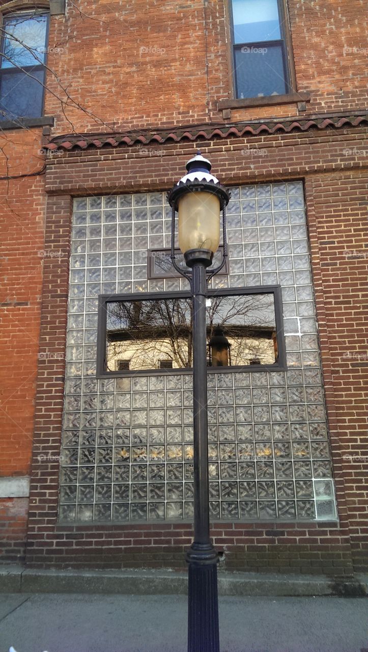 lamp post cubed glass