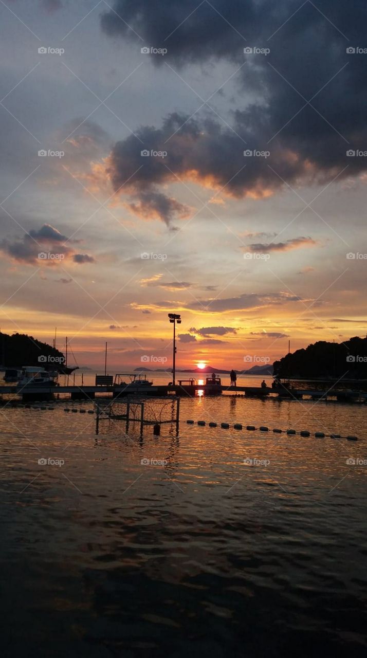 Breath taking sunset Croatia