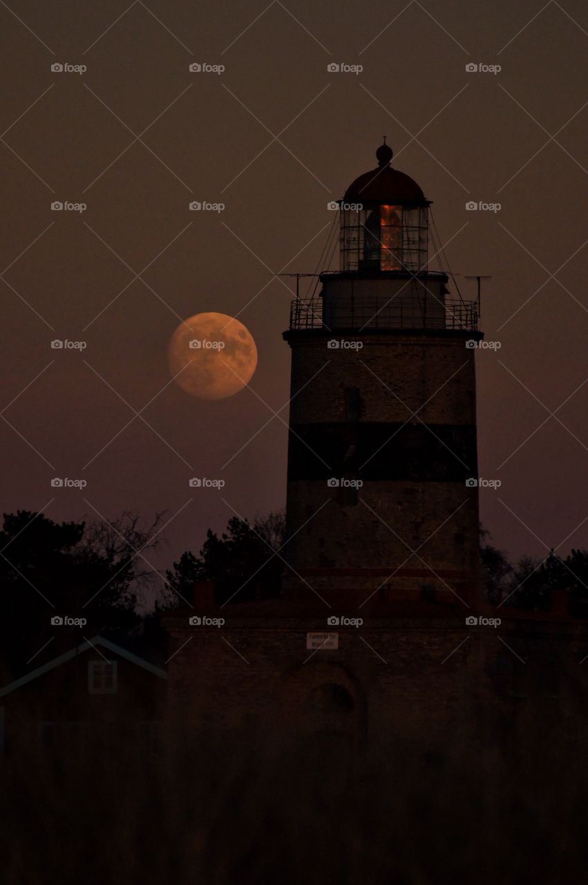 Moonlight by the lighthouse