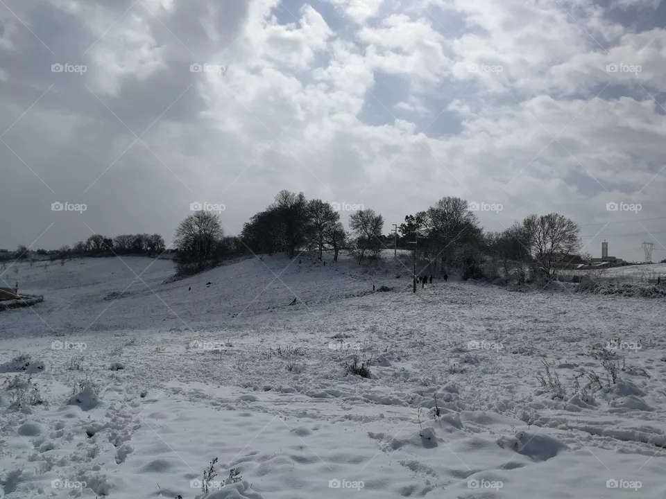 Snowing