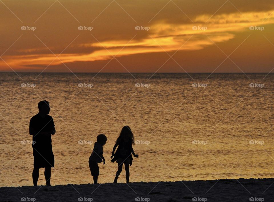 Silhouette on the beach