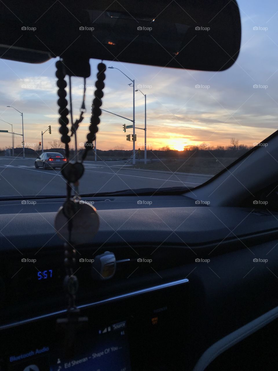 Driving while the sun goes down not being in sight anymore makes you feel you want to catch it rapidly the next day with new ideas and progress