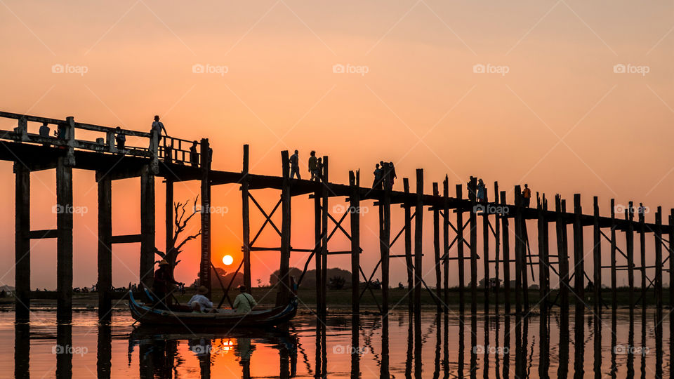 Everyday at sunset, the Ubuntu Bridge in Myanmar is the most beautiful I have ever seen!