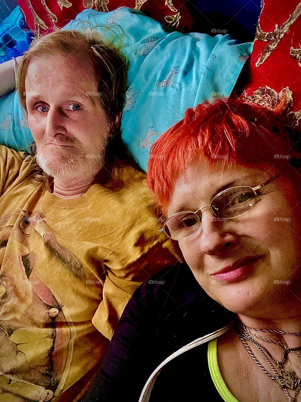 “Timothy Trespas”, my sweetheart and I, “Petra Schiller” are enjoying each other’s company aboard our 28 ft Luhrs cabin cruiser we call “Salvation”. 2020. Hypnotic Productions
