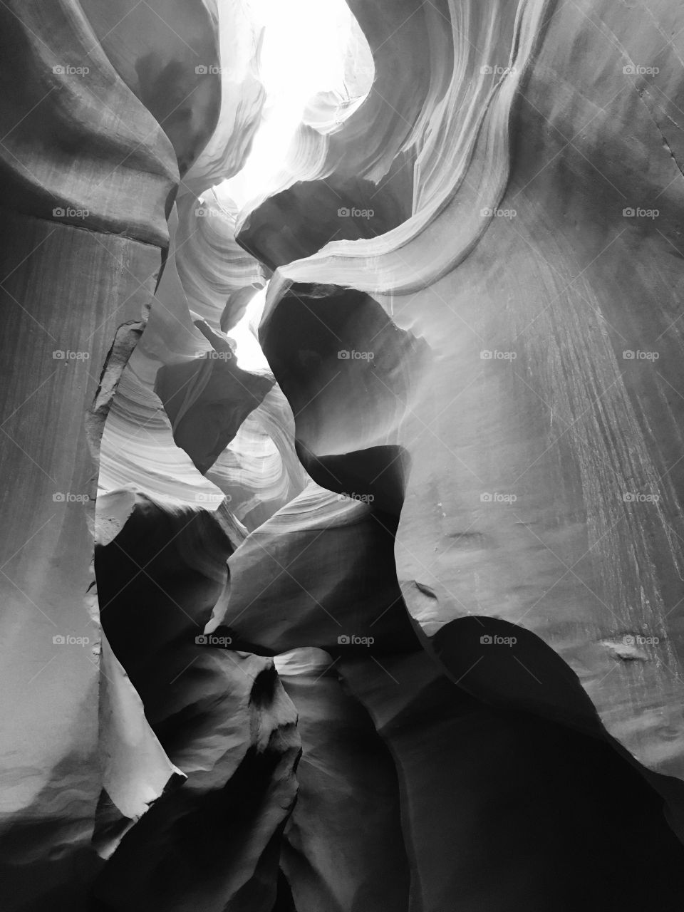 Antelope canyon black and white