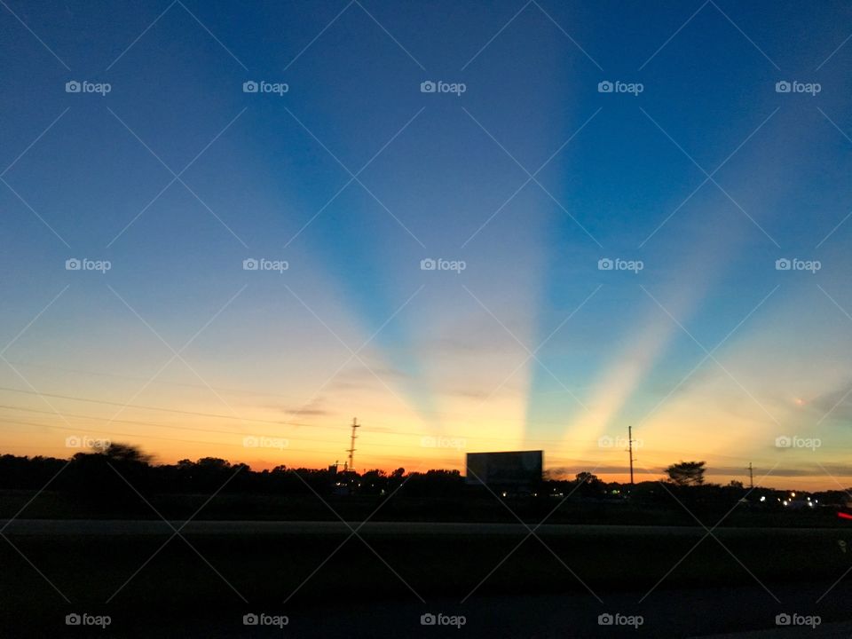 Sunset rays