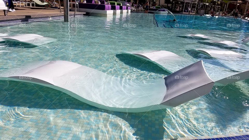 Water lounge chairs