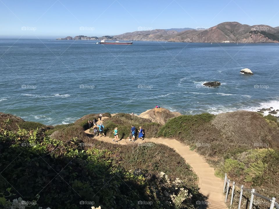 Walking to Golden Gate Bridge