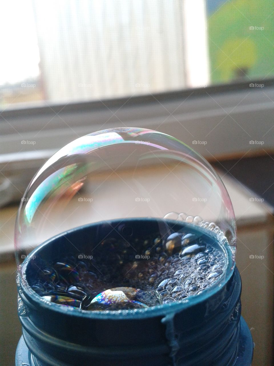 Big Bubble. My little brother was making soap bubbles and this came up.