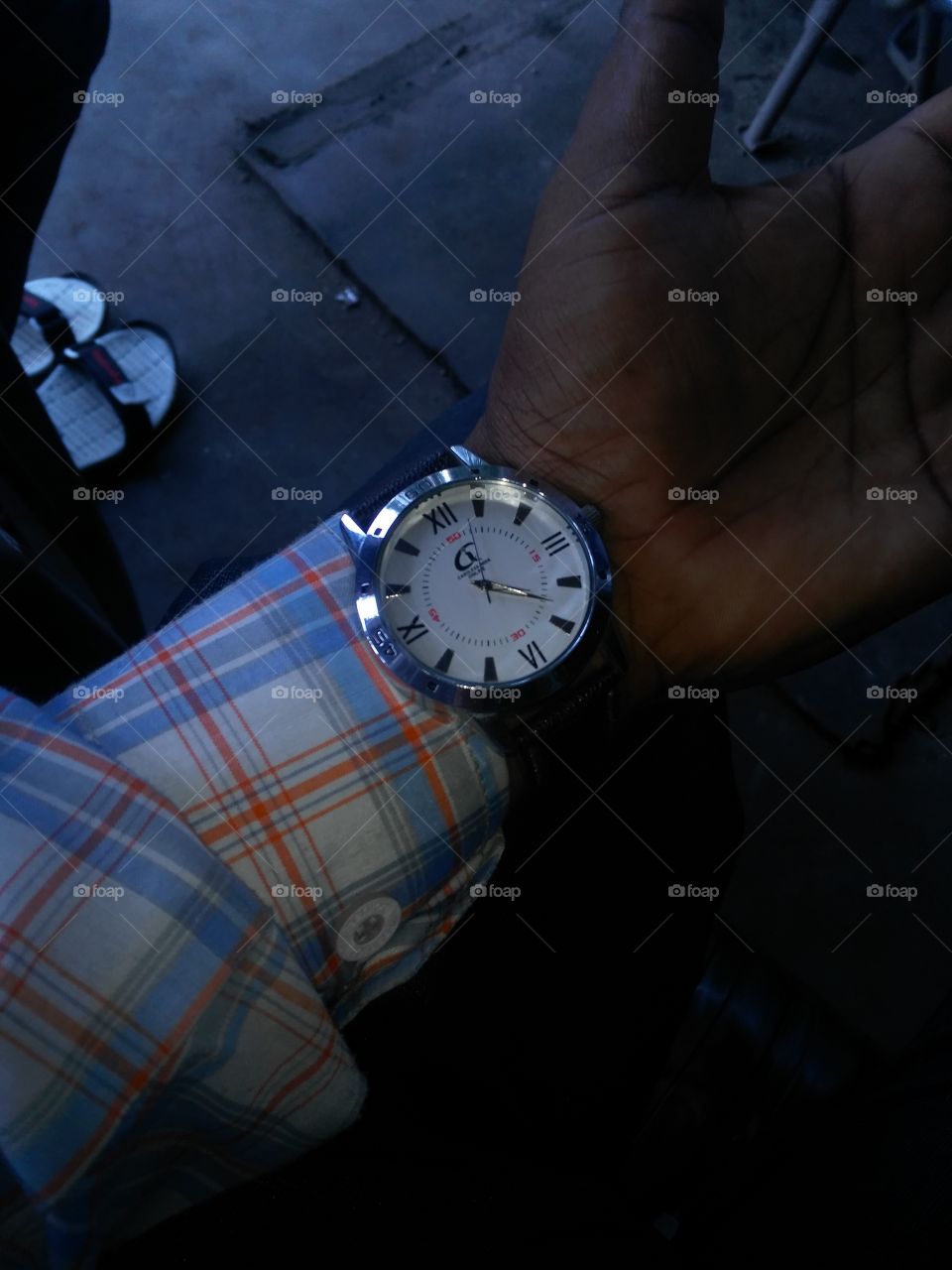 wrist watch on my hand.