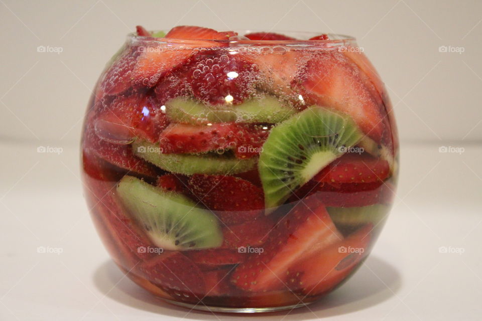 bowl of fizzy fruit
