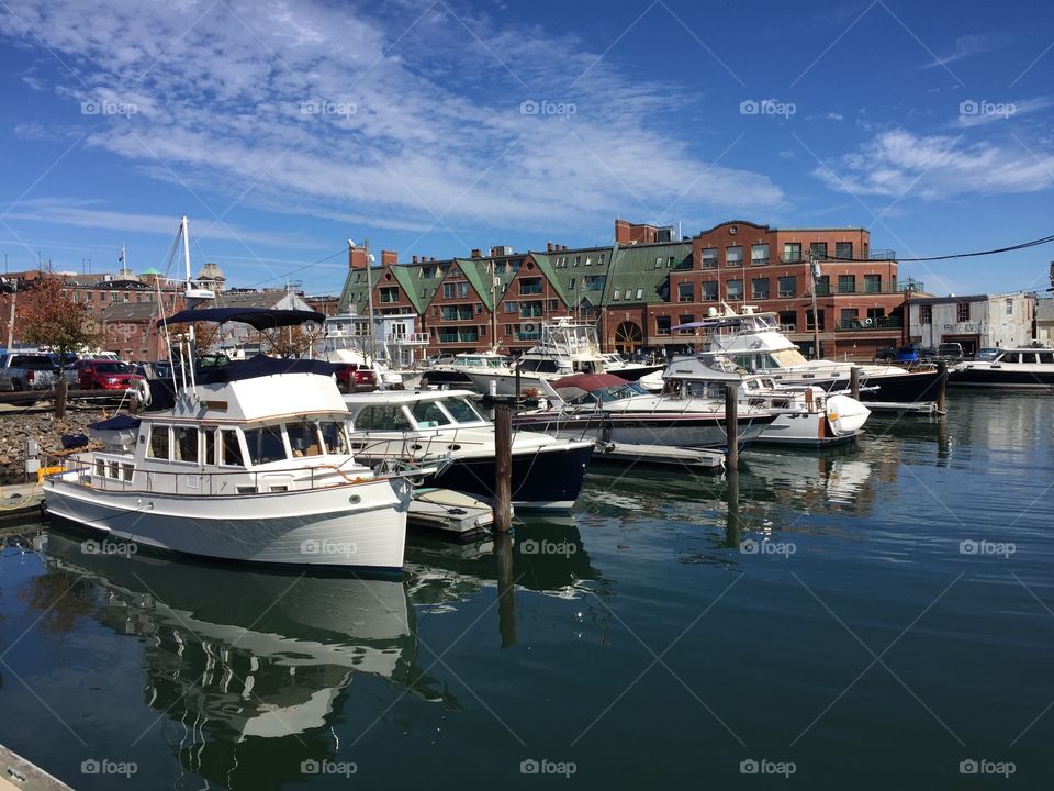 Boats in Portland harbor