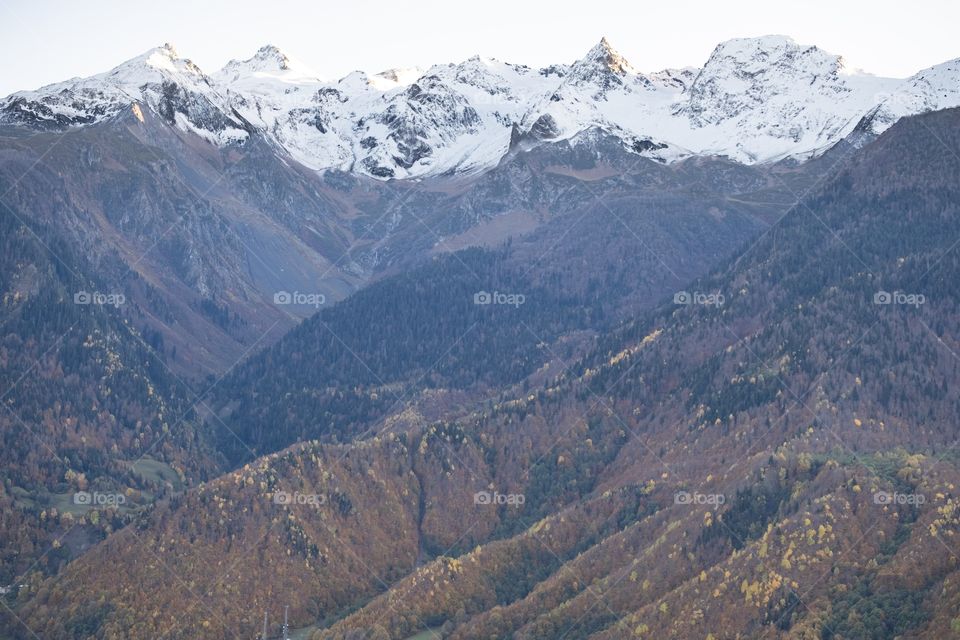 Beautiful mountain in Autumn season at Georgia 