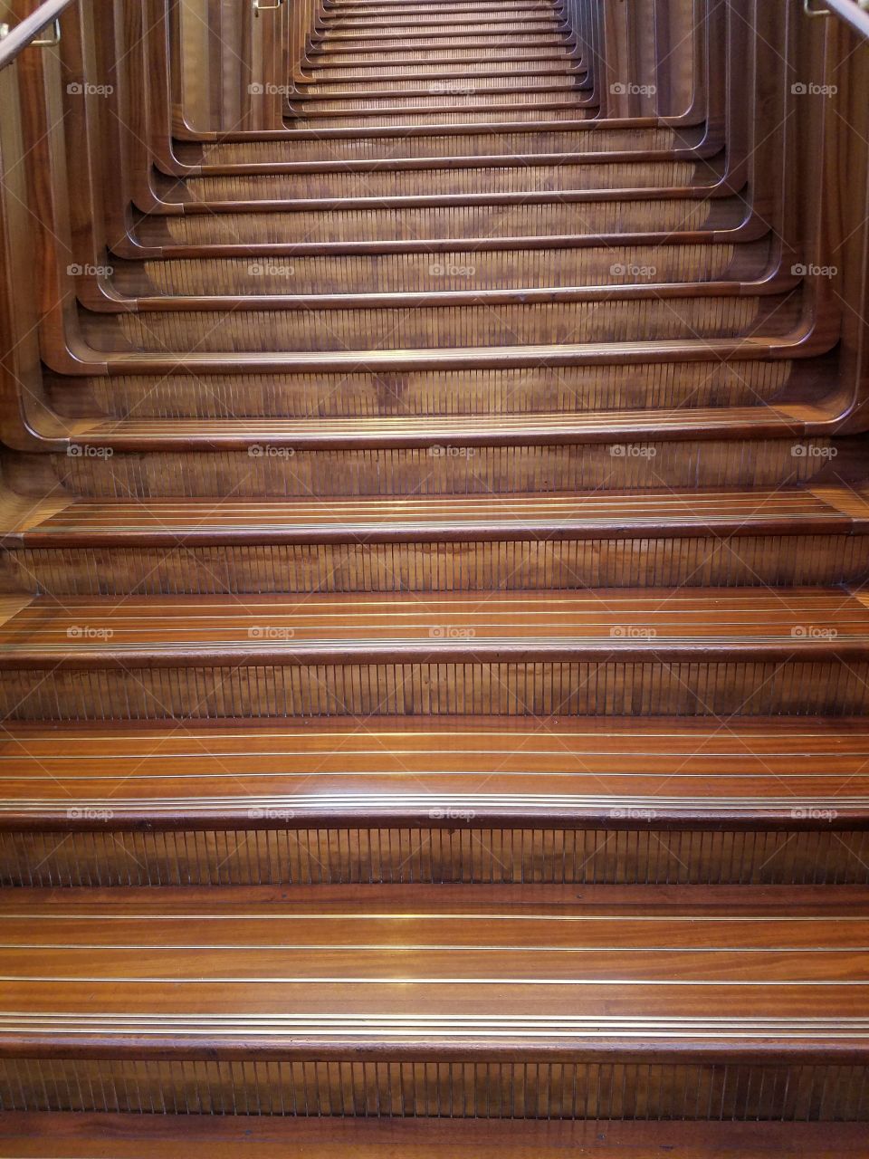 Beautiful wooden staircase