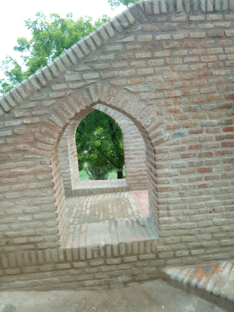 old water well in an ancient fort of Bathinda city- a monument protected by Govt Of India- inner part