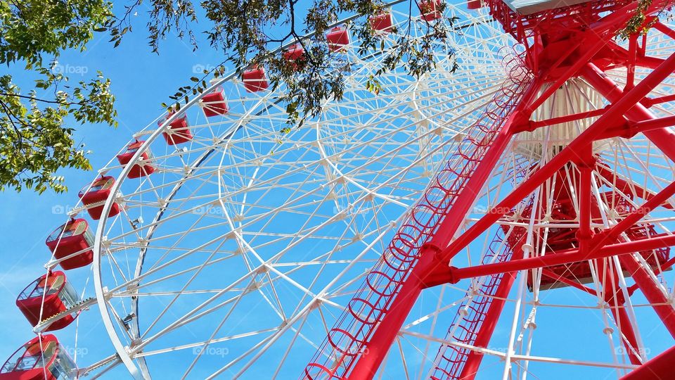 Big red ferris wheel