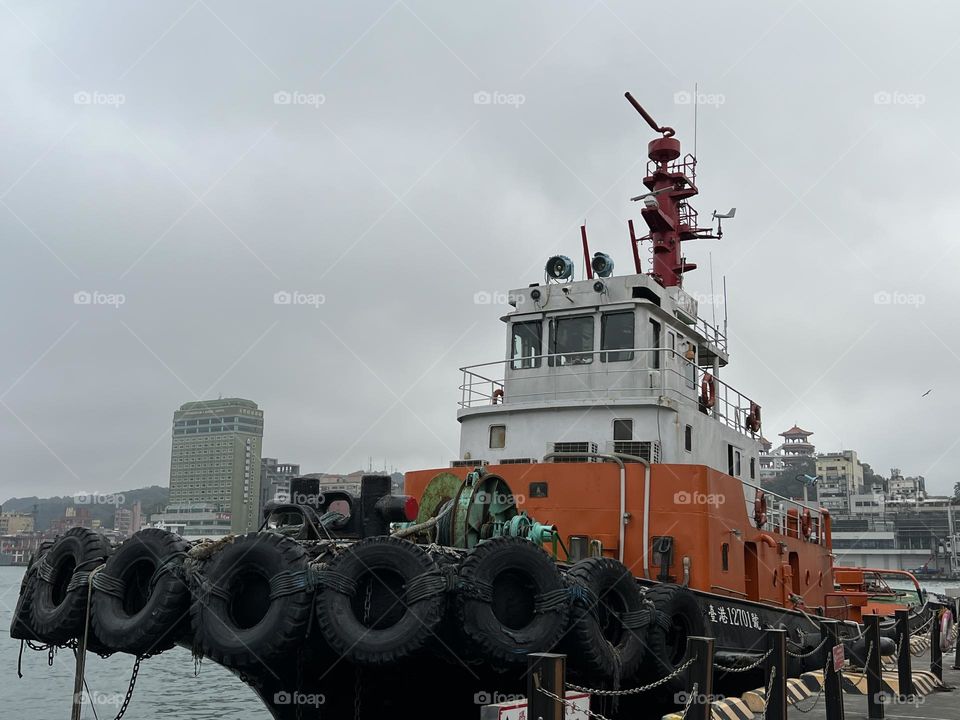 Boat in keelung port