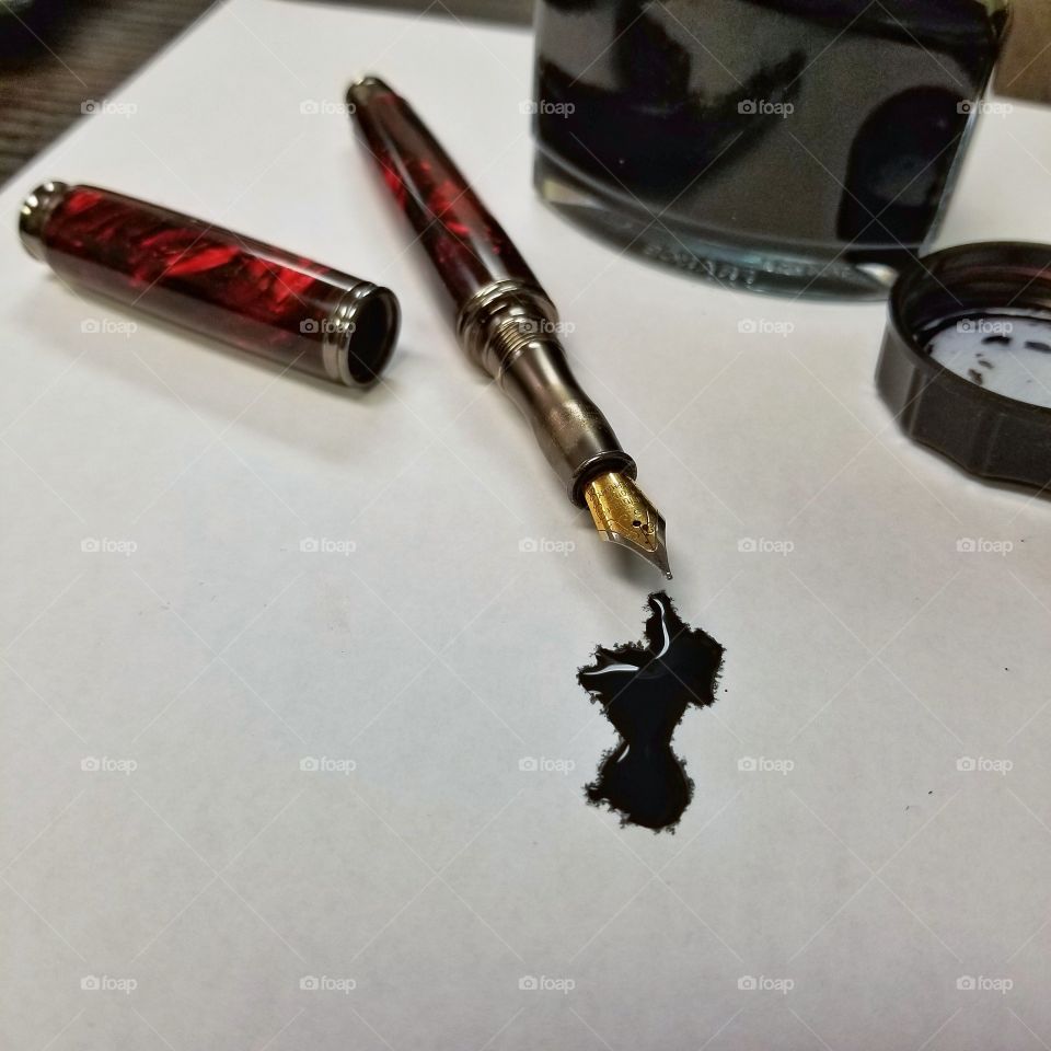 fountain pen and ink