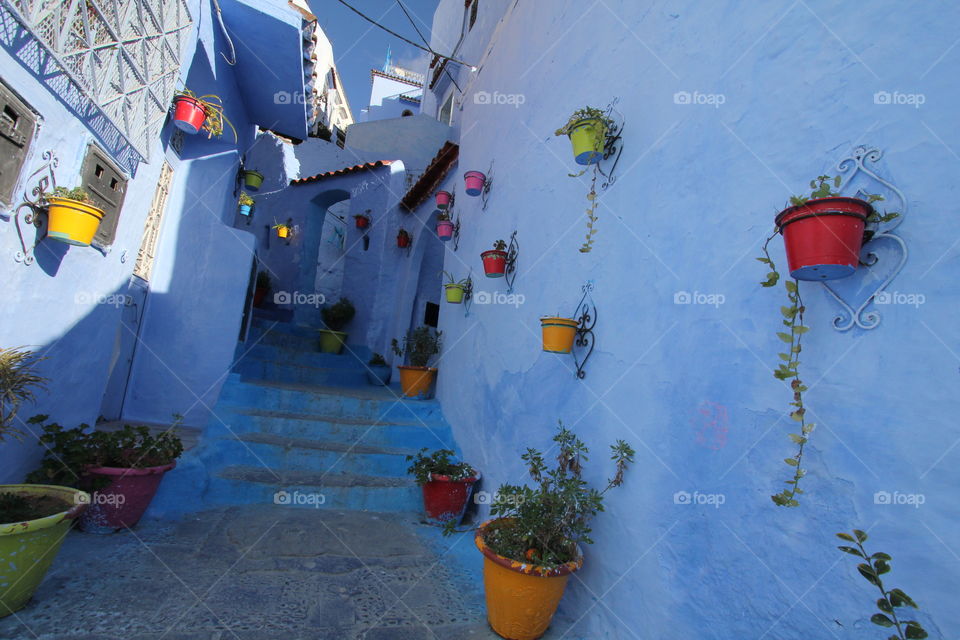 Blue streets of chefchouen 