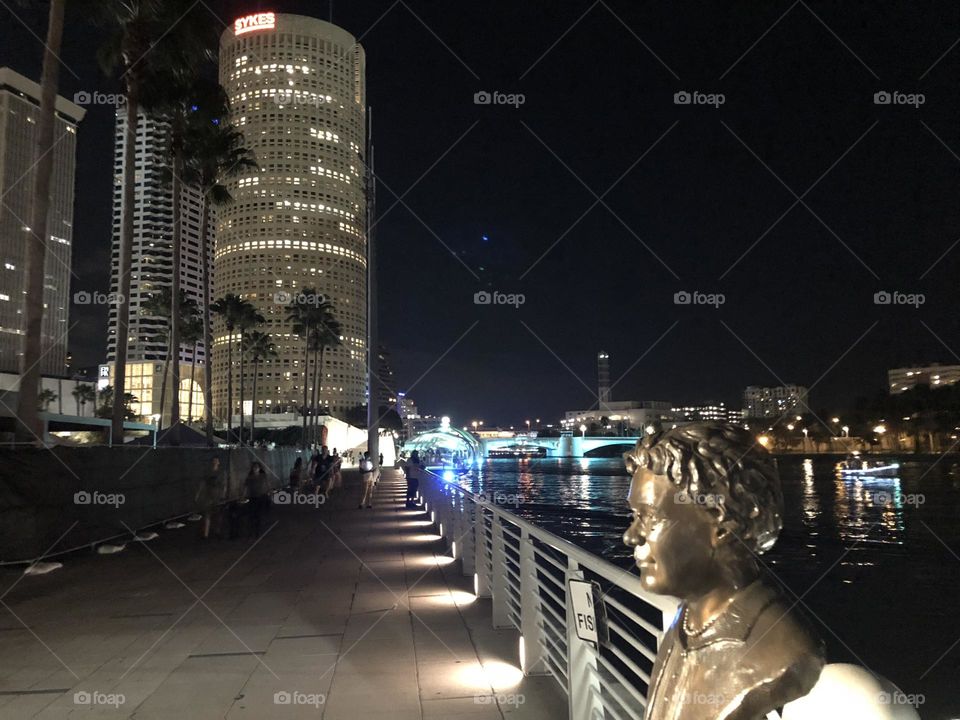 Tampa Riverwalk at Night