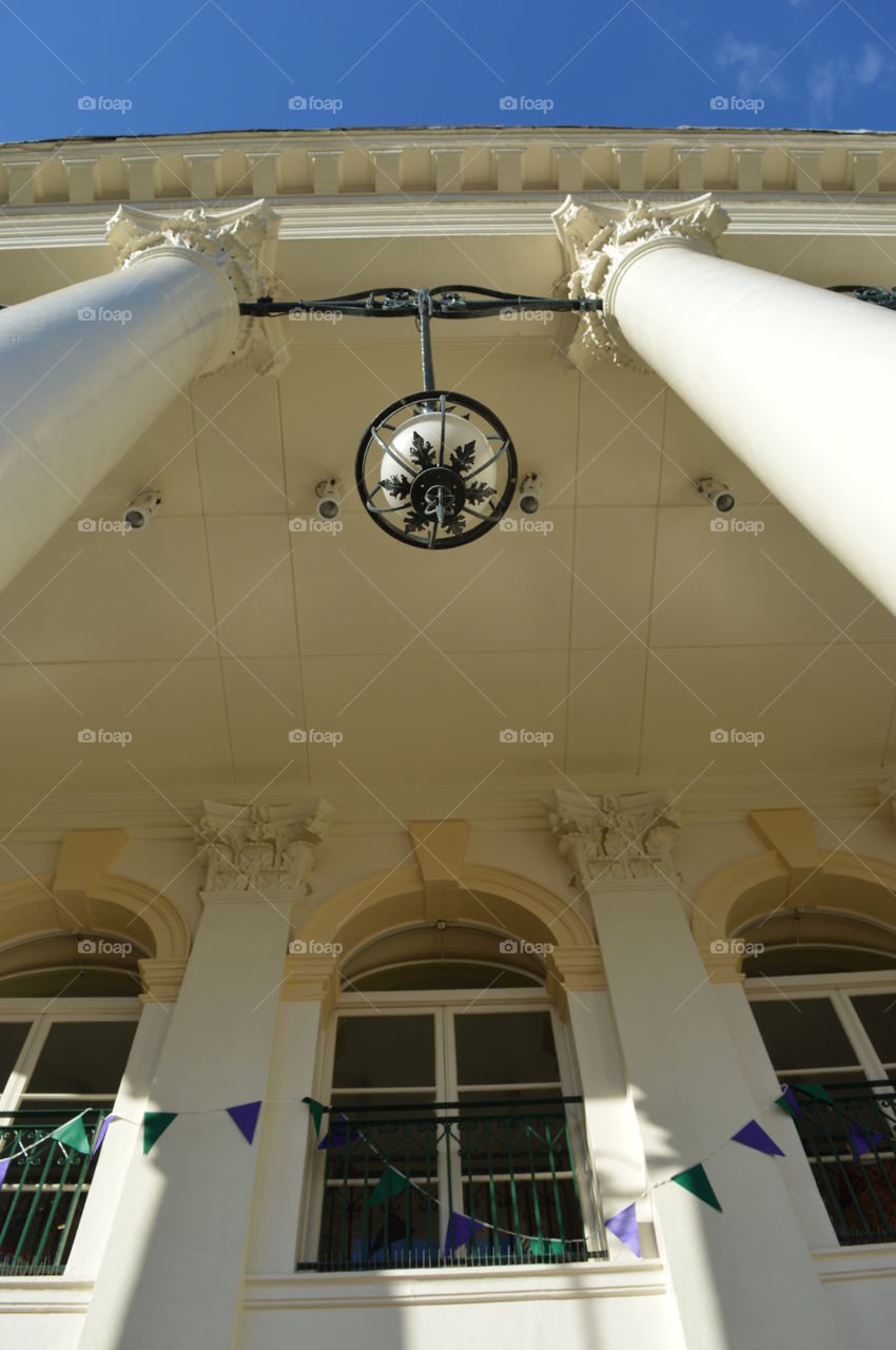 looking up. rich architecture in England - historic theatre in Nottinham