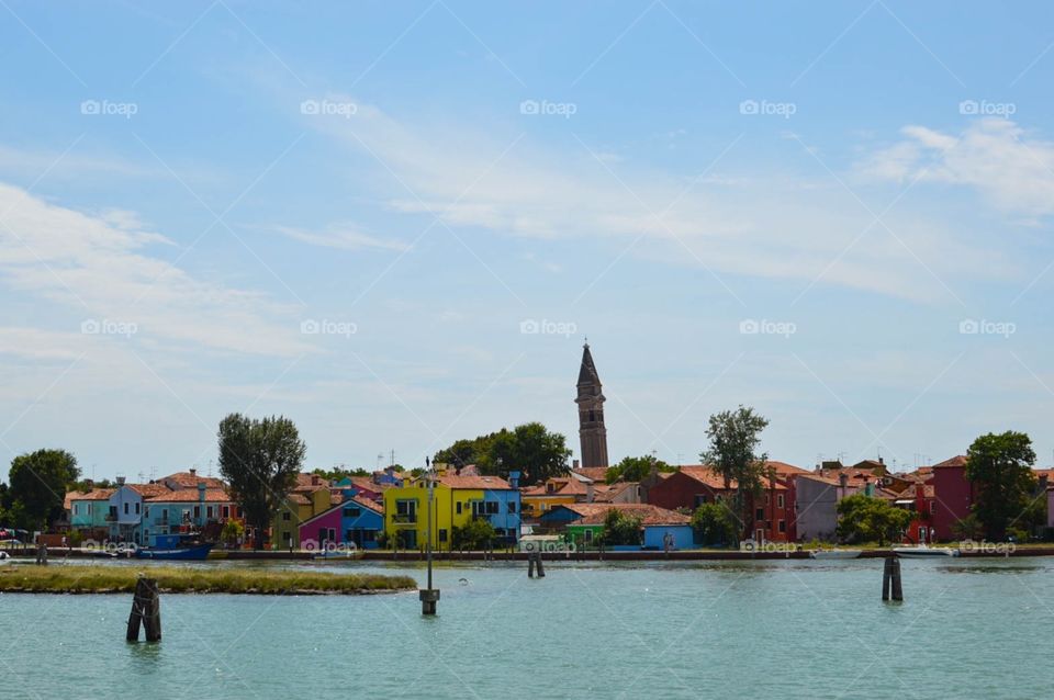 Burano leaning bell tower