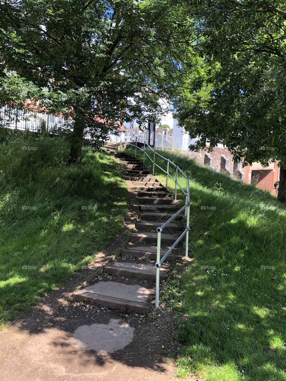 Lots of sunshine about in Exeter, Devon, UK, making this walkway look amazing.