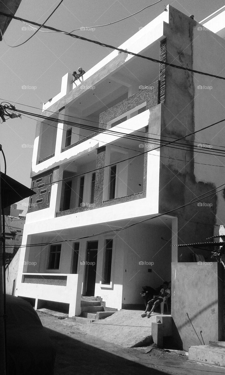 building in black and white architecture.