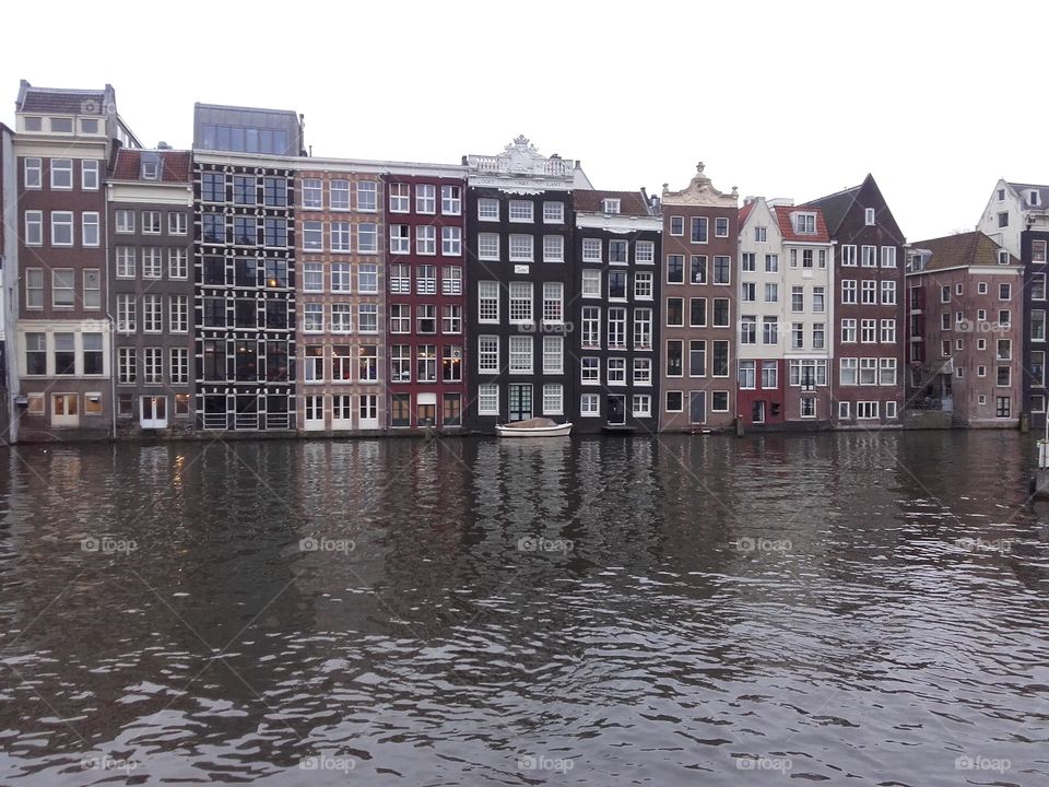 Amsterdam bulding on water