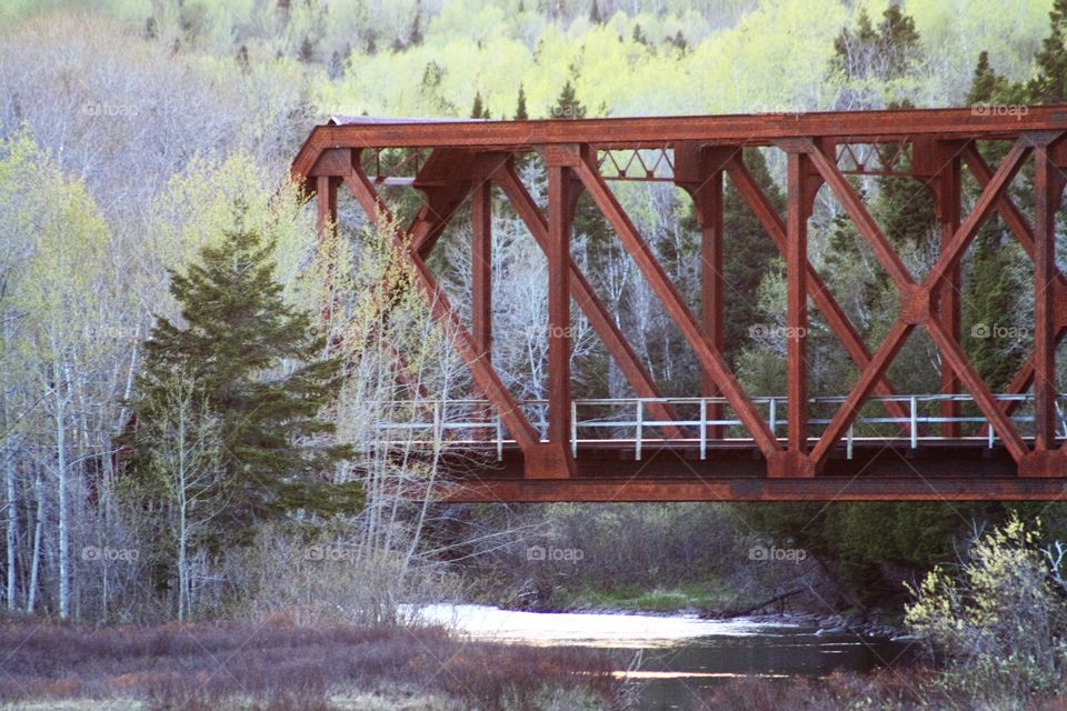 rusty train bridge