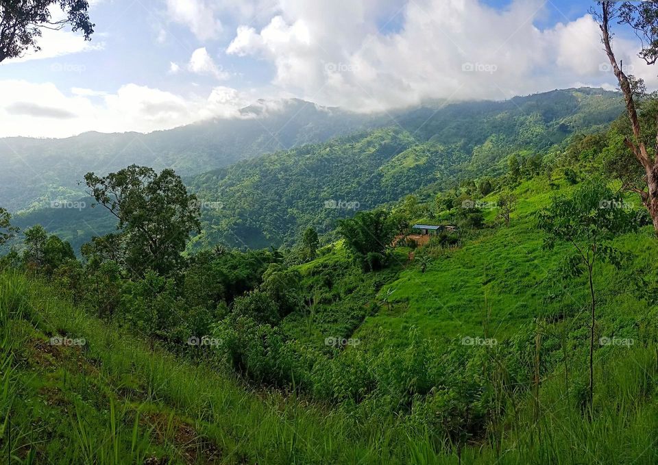 A view at the countryside in the mountains of East Timor