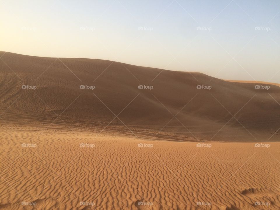 View of the Sand Dunes in a Desert