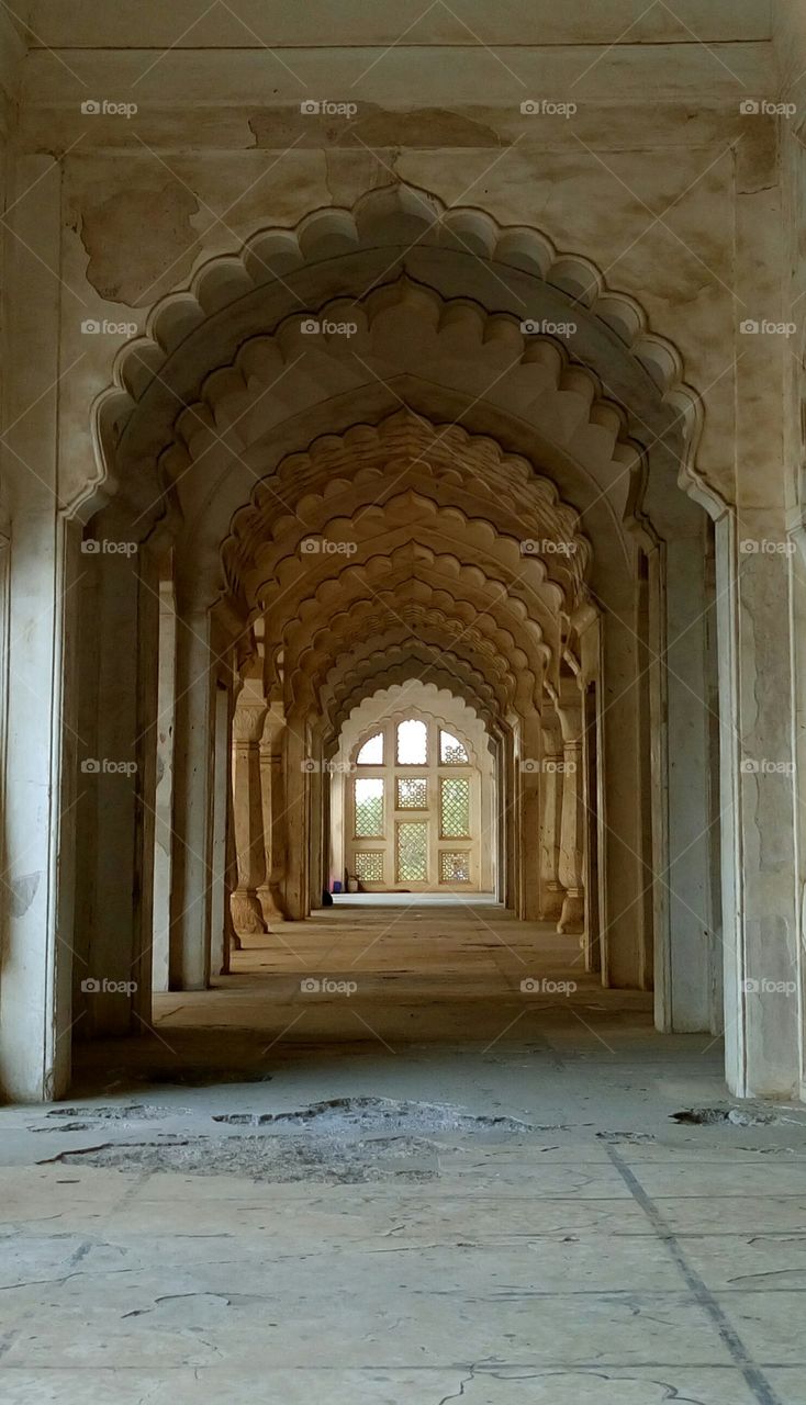 arch in beautyfull. mosque in bibi ka makbara aurangabad maharashtra India