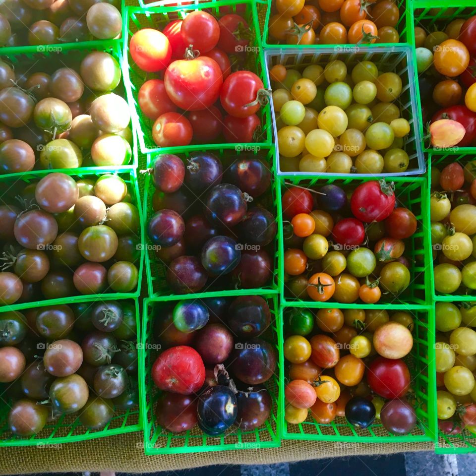 Ganic colored tomatoes