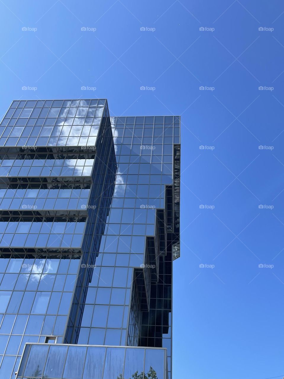 Modern building unites with sky 