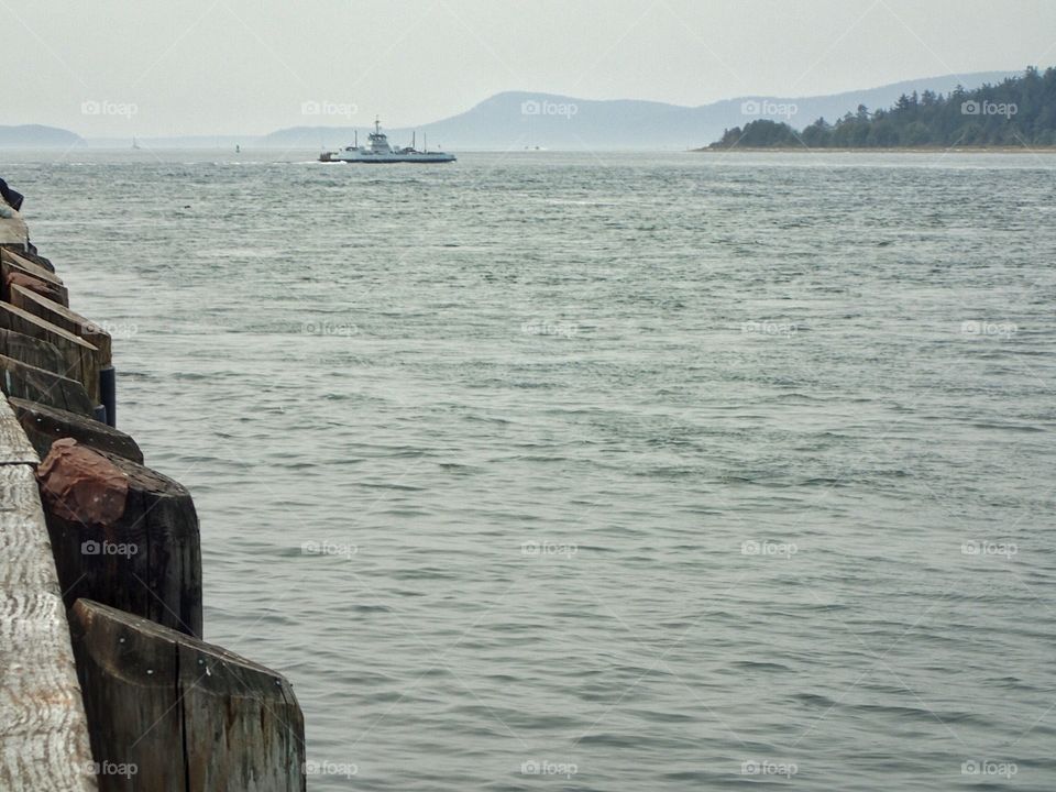 Ferry in the mist