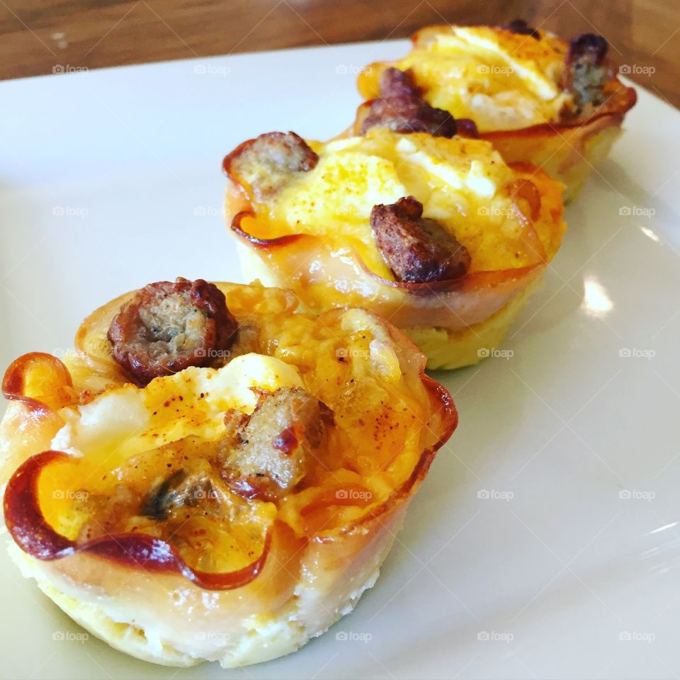 Mouthwatering breakfast cups! Made with all our favorites! The cream cheese melts in your mouth! Protein packed; grab and go meal.