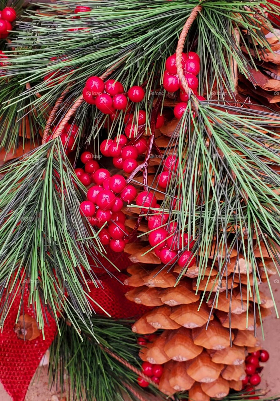 Red Berries and Pine Cones