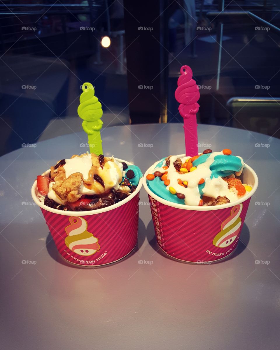 Frozen yogurt is always a great snack