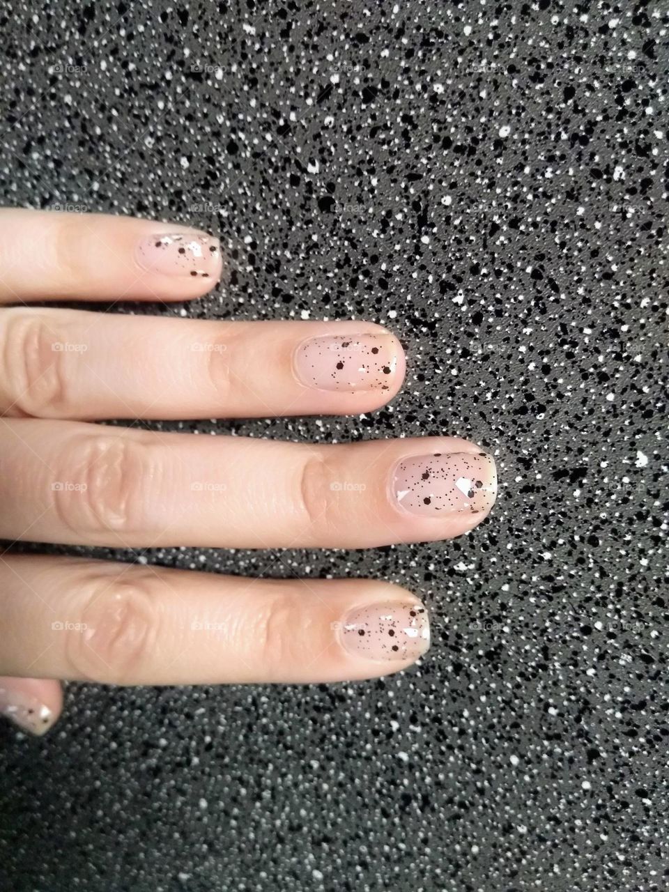 the drops on the nails