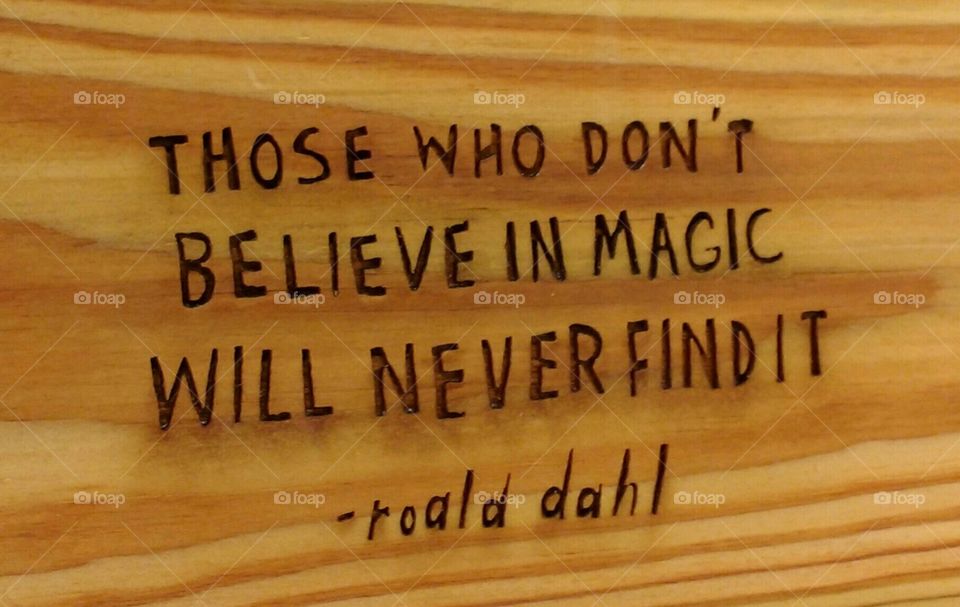 Quote from Roald Dahl about Magic